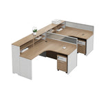 Professional Collaborative Office Workstation System featuring Integrated Privacy Panelling and Matching Storage Solutions