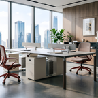 Contemporary Team Desk with Smart Cable Rail