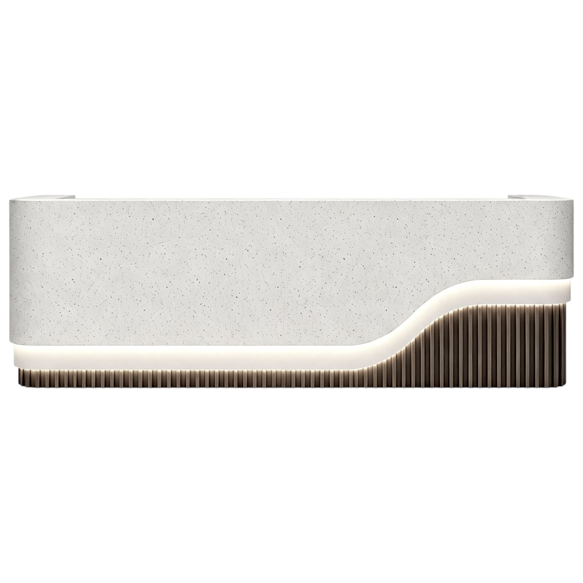 Luxury LED Curved Reception Counter