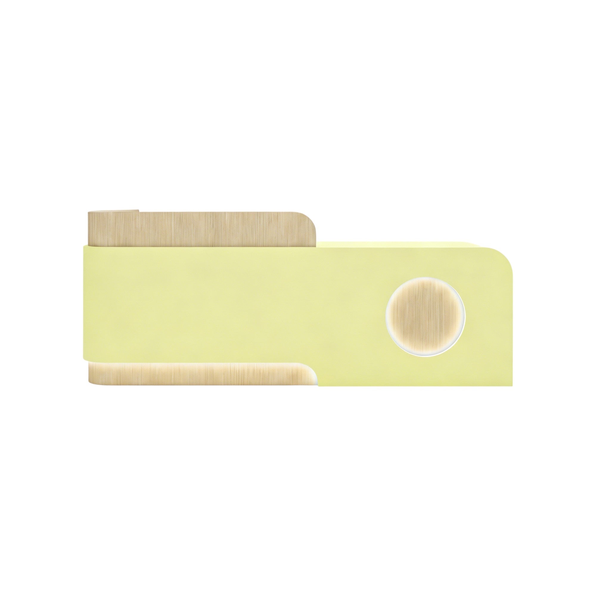 Minimalist Reception Counter With LED Base Light, Lockable Storage and Logo Feature