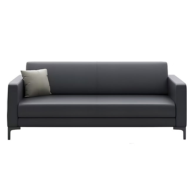 Commercial Reception Lounge Sofa Set in Black Leather