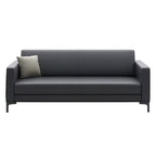 Commercial Reception Lounge Sofa Set in Black Leather