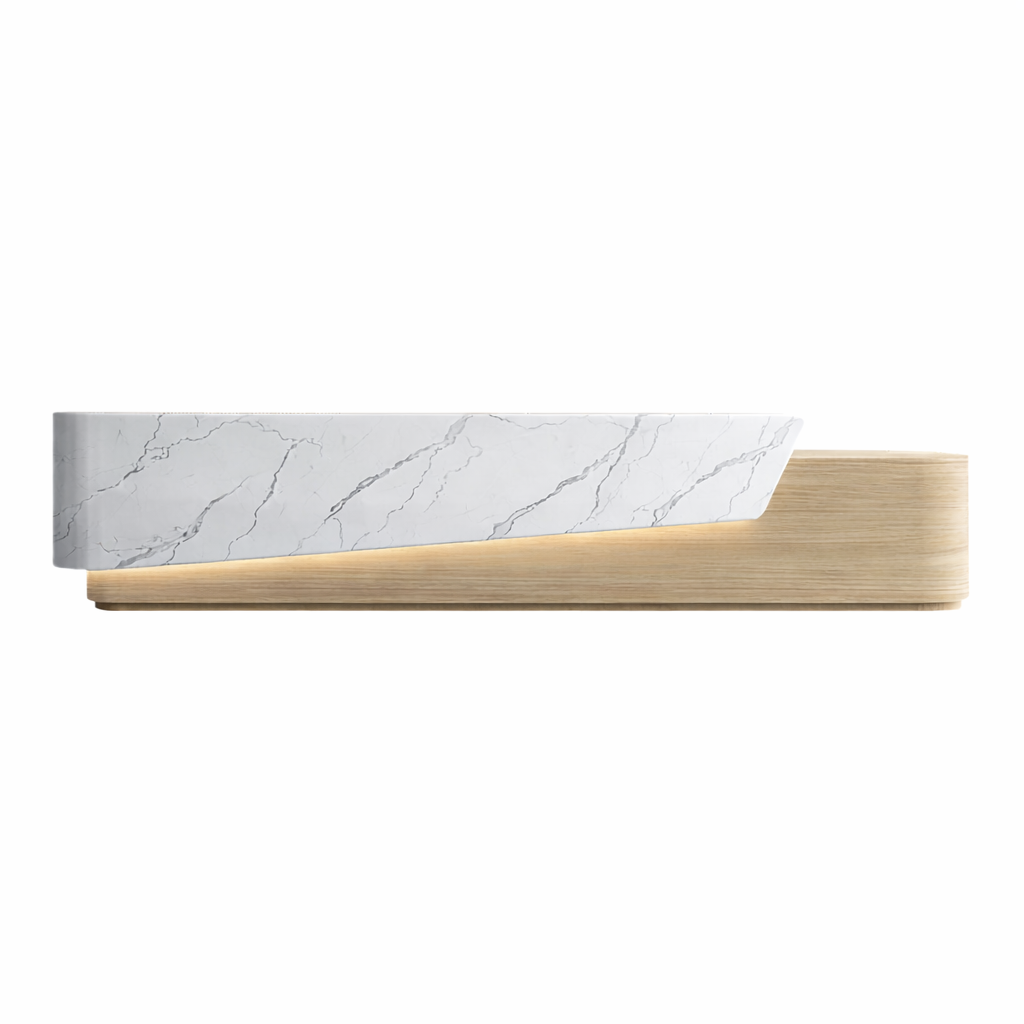 Premium Reception Desk with Angled Front Panel