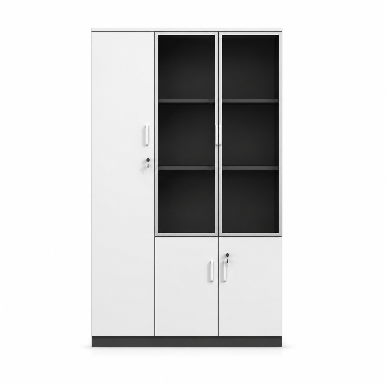Multi-Section Office Storage and Display Cabinet