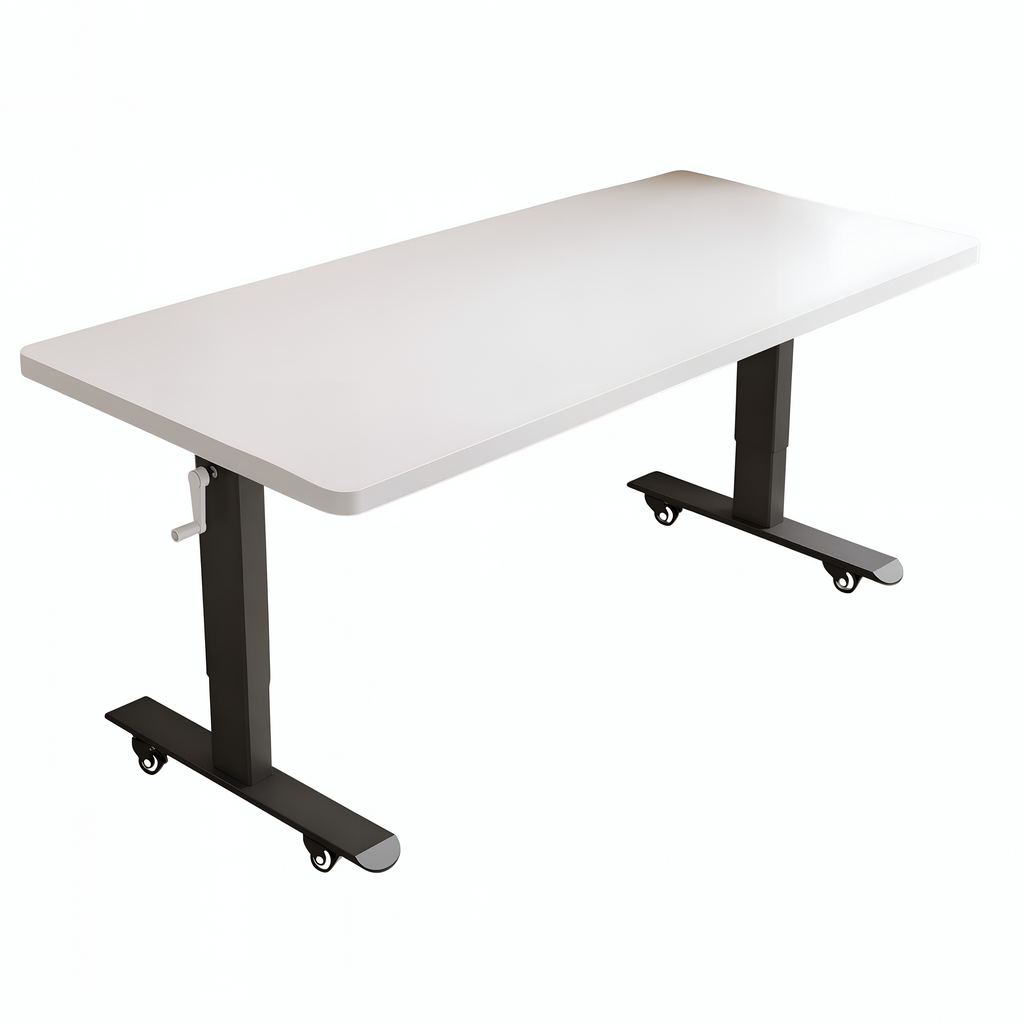 Adjustable Workstation Desk with Rounded Edges