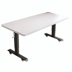 Adjustable Workstation Desk with Rounded Edges