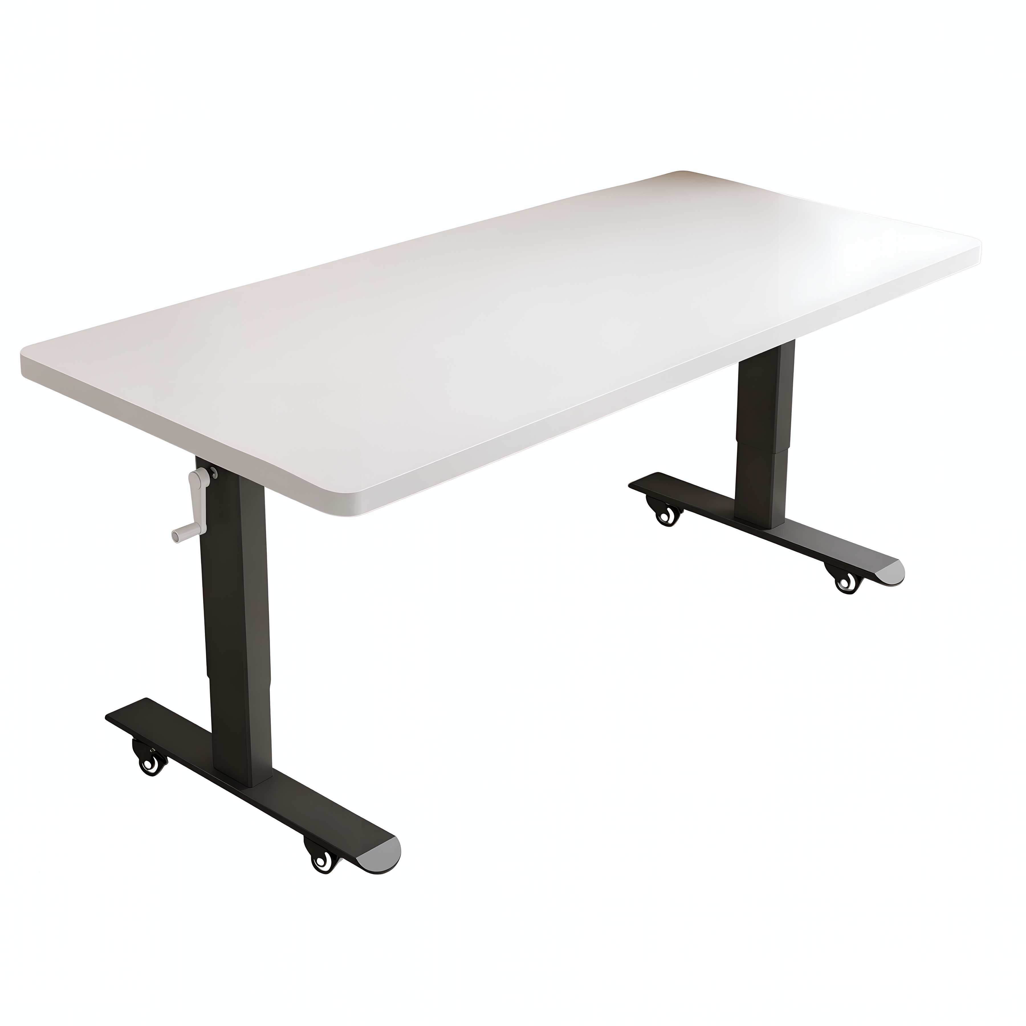 Adjustable Workstation Desk with Rounded Edges