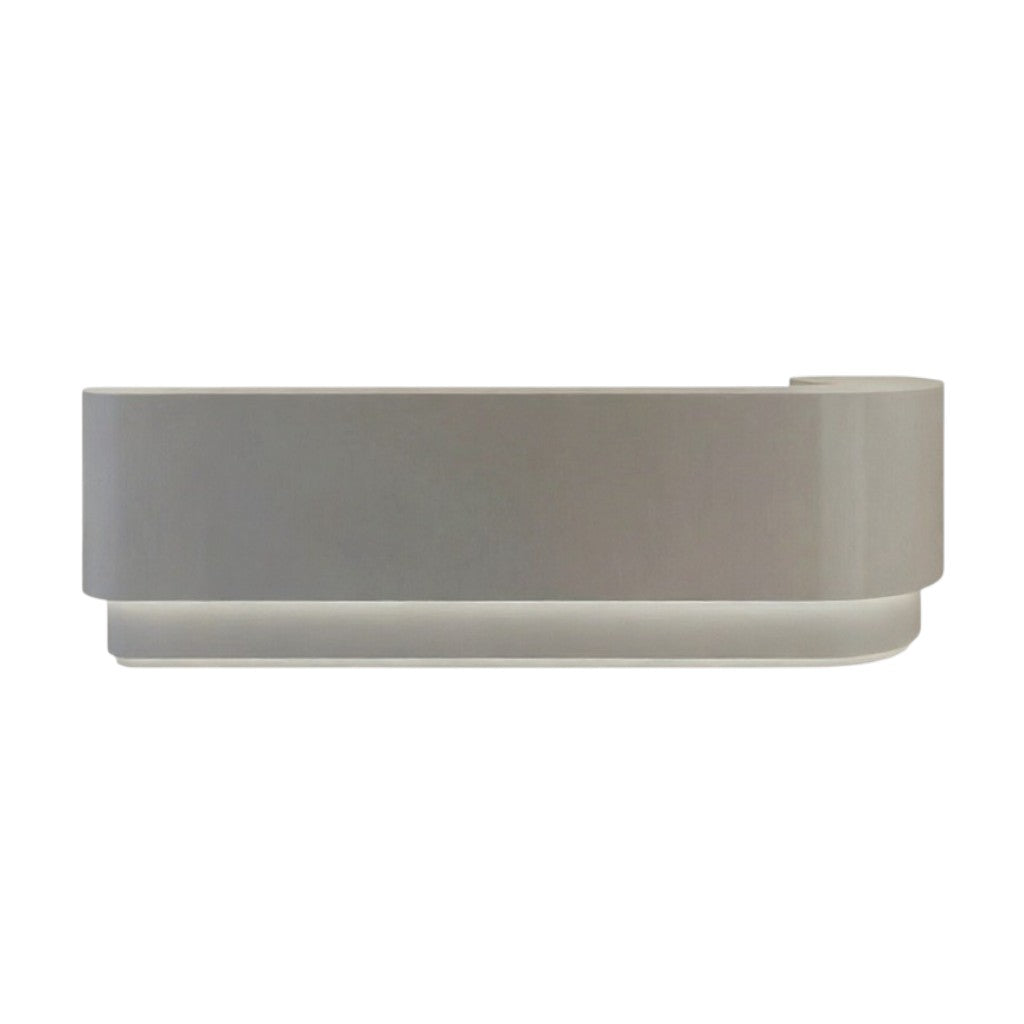 Minimalist Curved Reception Counter with Ambient LED Illumination for Professional Studios and Clinics
