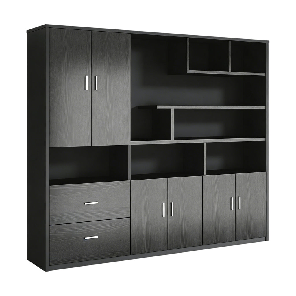 Executive Bookcase Cabinet with File Storage