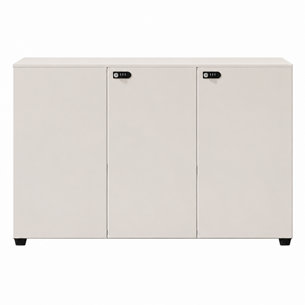 Contemporary Modular Office Storage Cabinet with Secure Custom Option