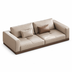 Premium Leather Sofa with Deep Seating and Solid Timber Frame