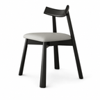 Modern Solid Wood Dining Chair with Ergonomic Backrest