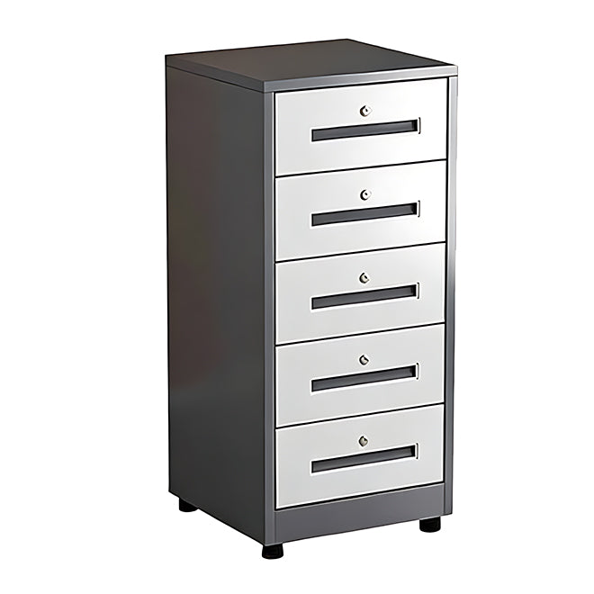 Slim Under Desk Lockable Office Storage Cabinet with Drawer