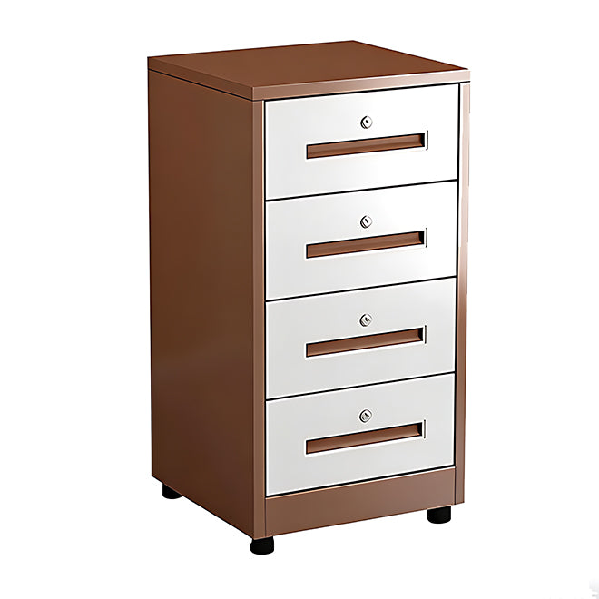 Slim Under Desk Lockable Office Storage Cabinet with Drawer
