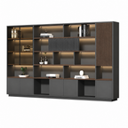 Modern Open-Shelved Executive Storage Cabinet