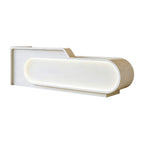 Modern LED Lit Office Reception Desk Eco Friendly E1 Grade with Lockable Storage