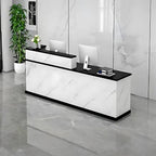 Commercial Reception Counter with Contemporary Design and Generous Workspace