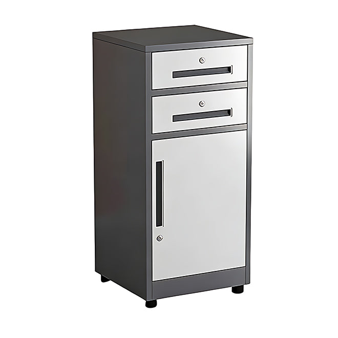 Slim Under Desk Lockable Office Storage Cabinet with Drawer
