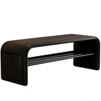 Padded Hallway Shoe Bench with Dual Rails