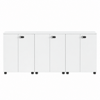 Contemporary Modular Office Storage Cabinet with Secure Custom Option