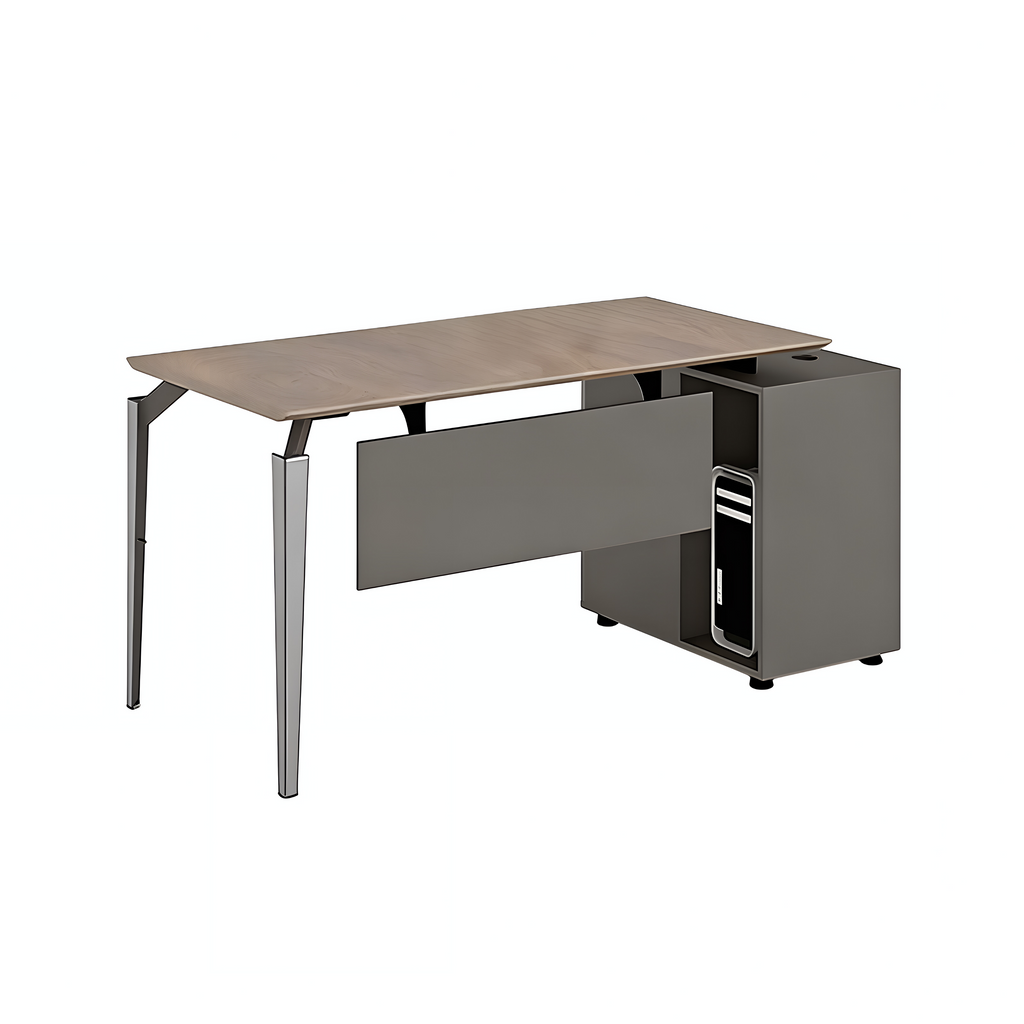 Minimalist Executive Desk with Open Return Storage