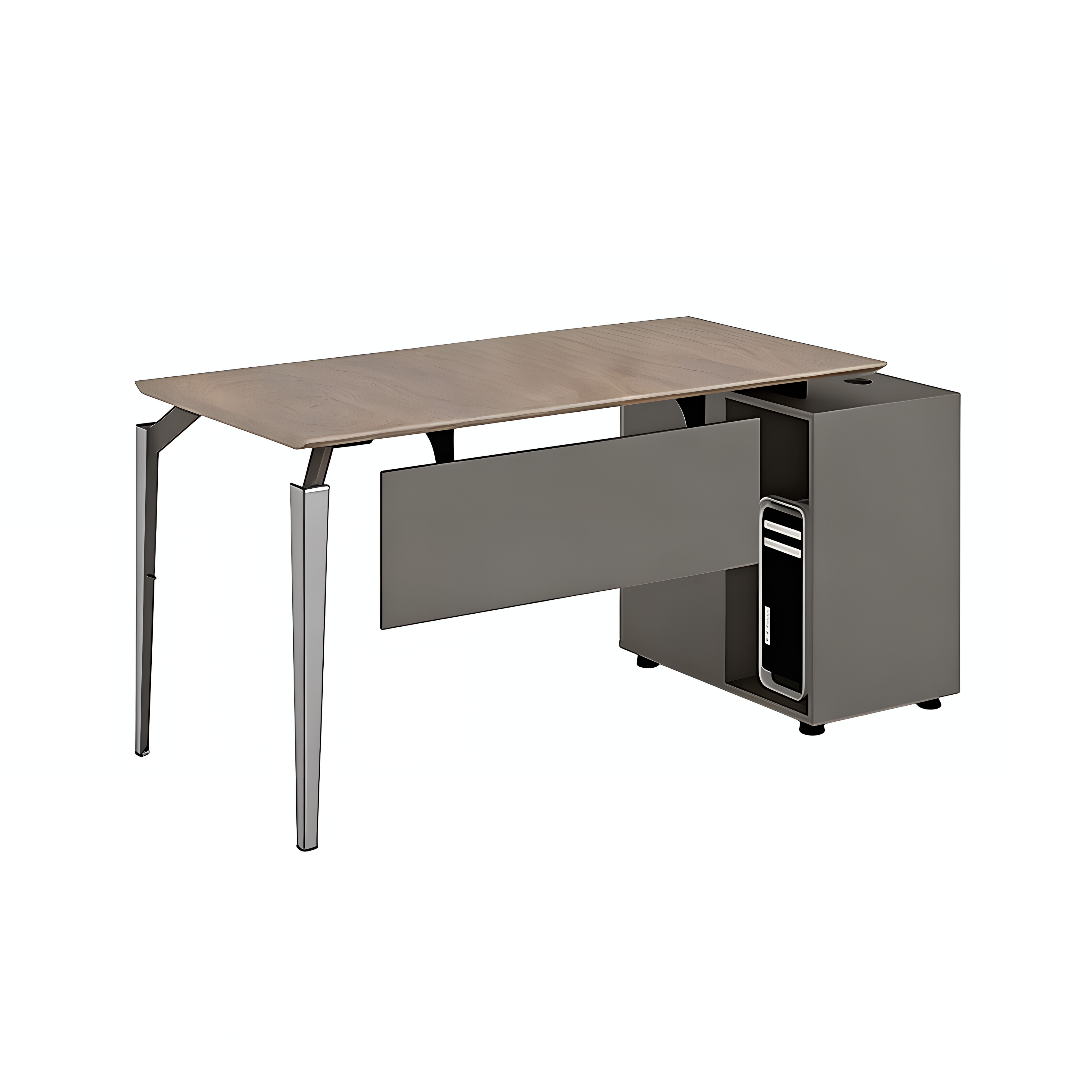 Minimalist Executive Desk with Open Return Storage