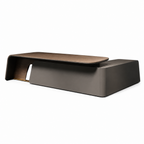 Executive Curve Desk with Integrated Storage Return