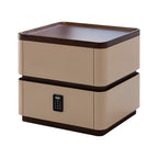 Modern Bedside Table with 2 Drawers and Rounded Edges