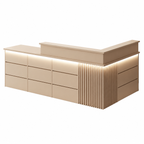 Modern Classic LED Reception Desk with Storage