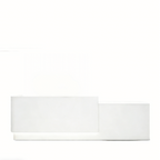 Minimalist Curved Reception Counter with LED Base Lighting