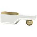 Modern Sculptural Reception Counter with Stainless Steel Base