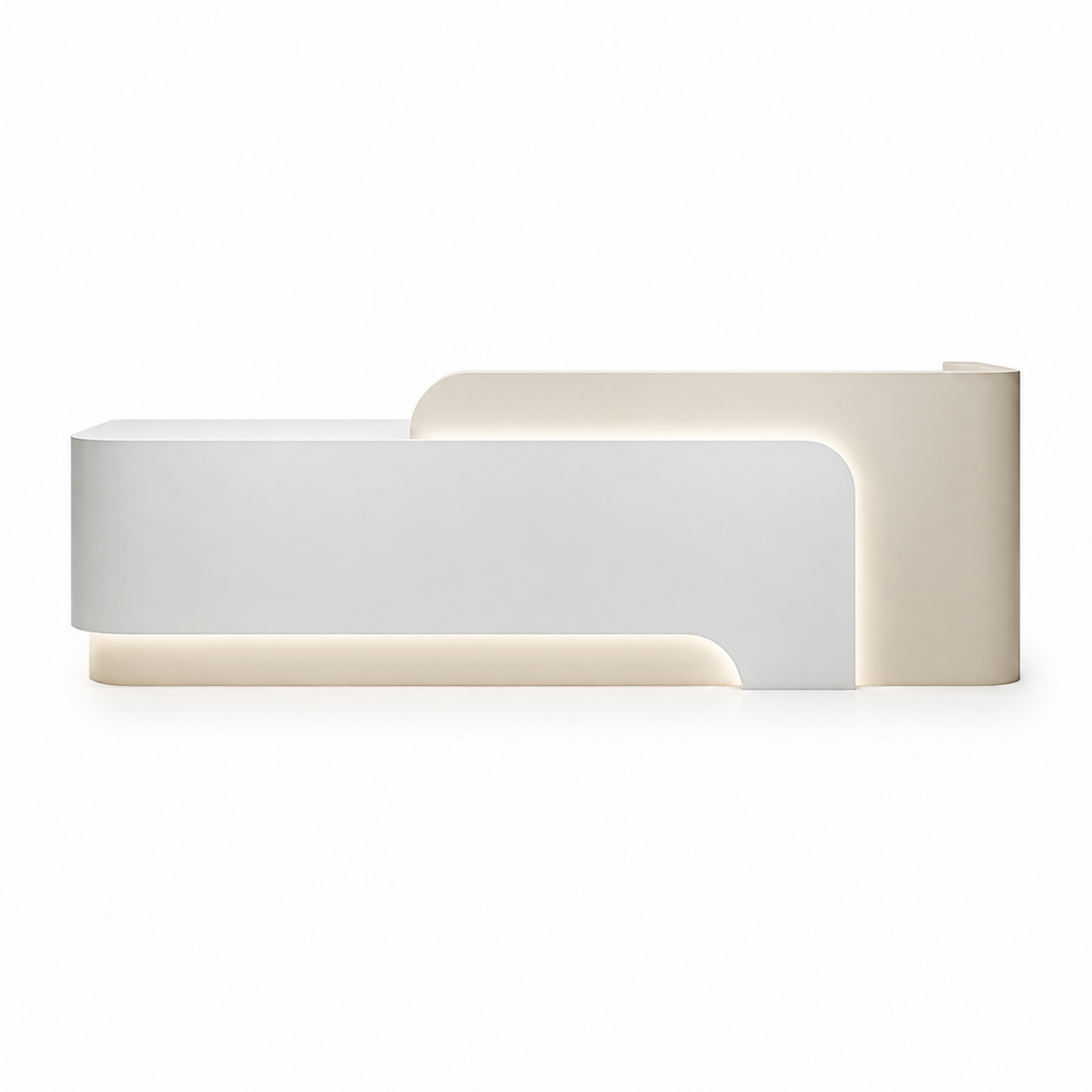 Modern Reception Desk with LED, Storage and Custom Logo