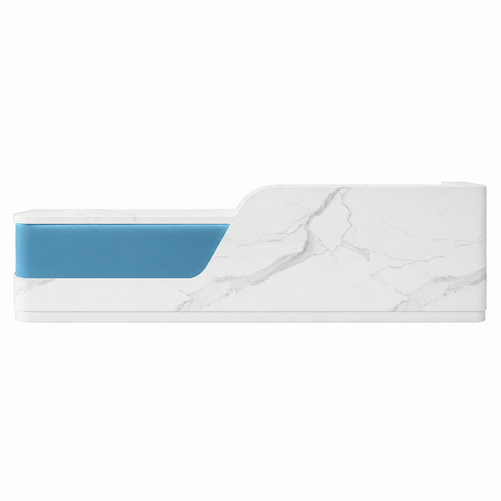 Contemporary Right-Angle Reception Desk for Professional Spaces