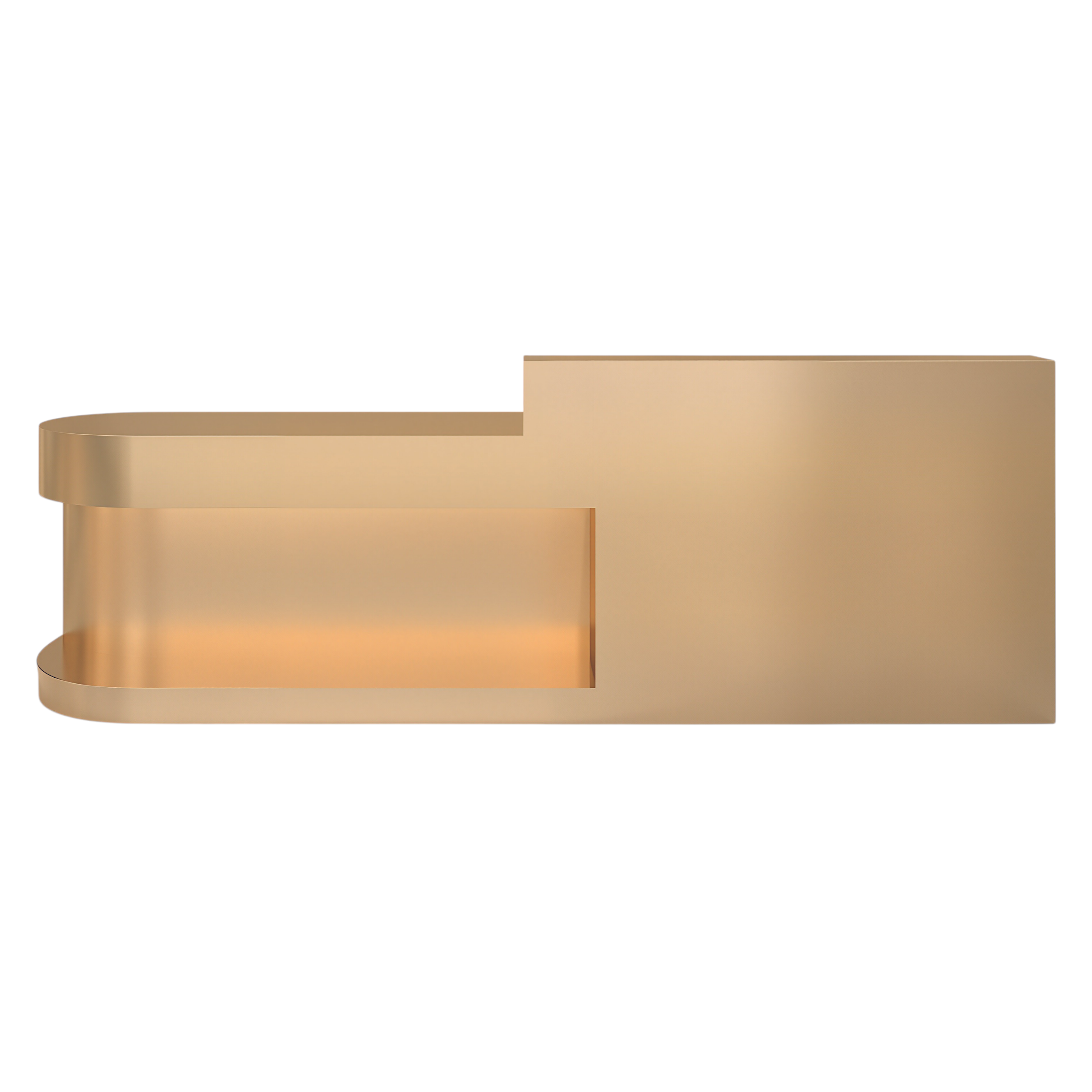 Modern Reception Desk with Display Shelf