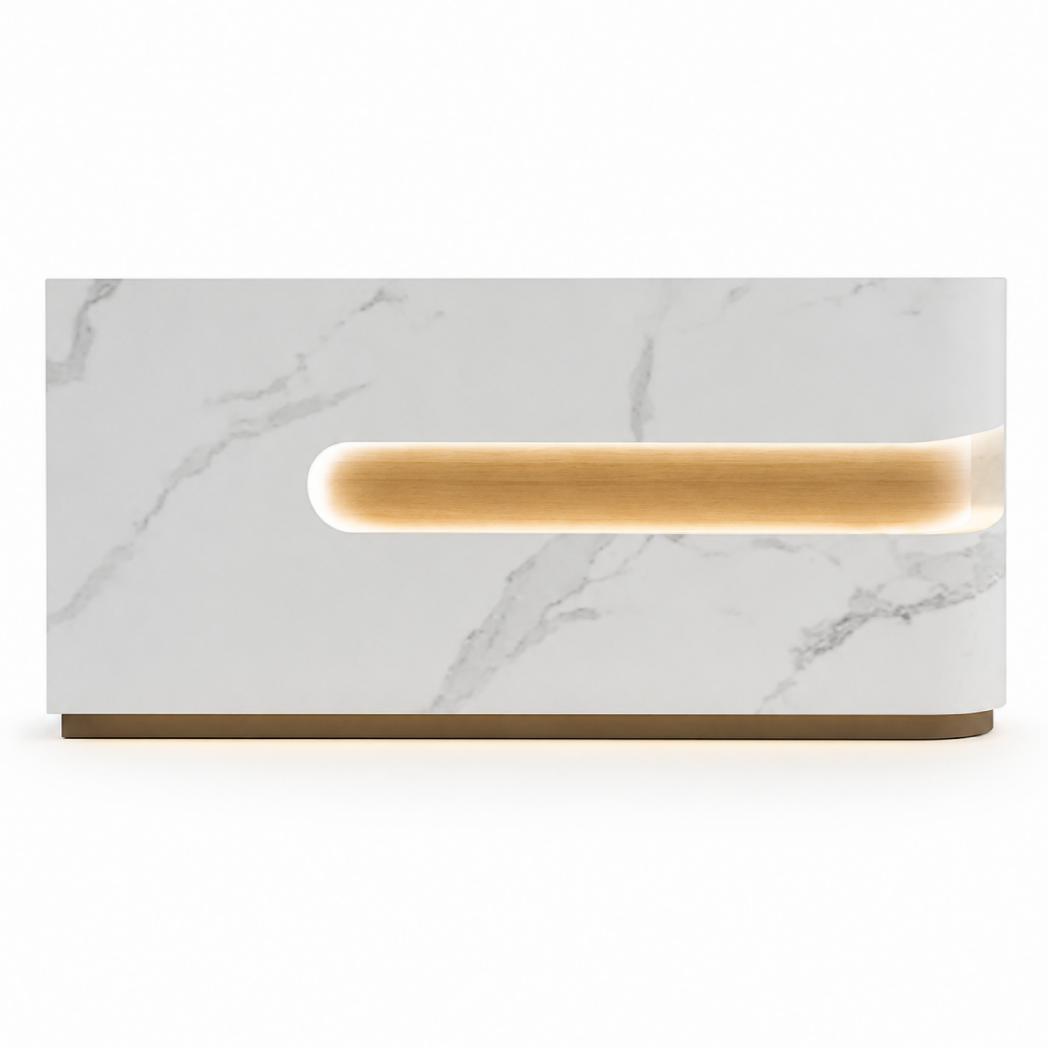 Modern LED Reception Counter with Custom Branding