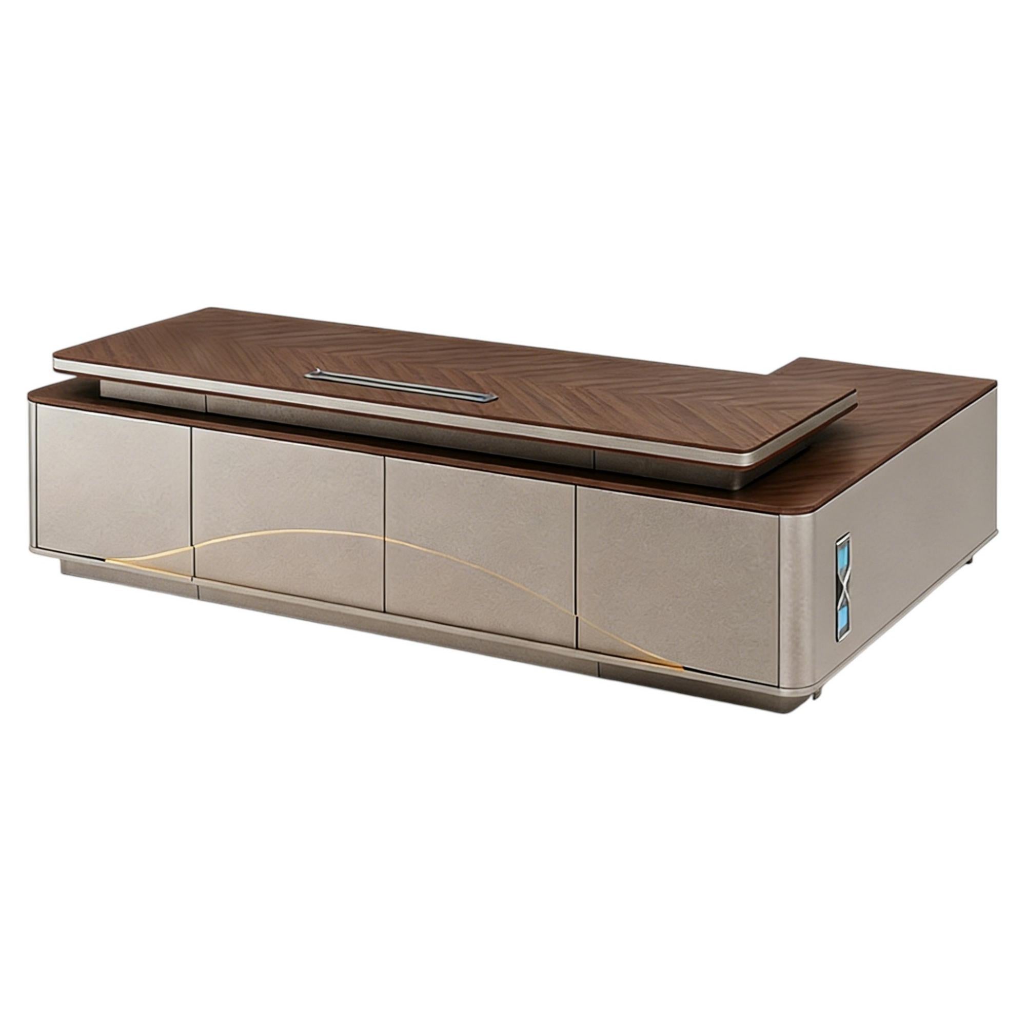 Designer Executive Desk with Feature Light and Storage