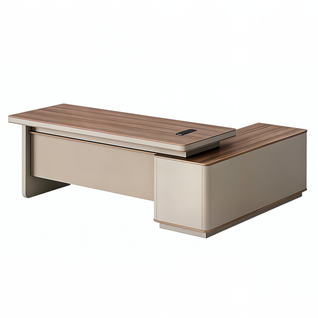 Designer Executive Desk with Rounded Edge Detail