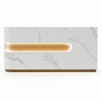 Modern LED Reception Counter with Custom Branding