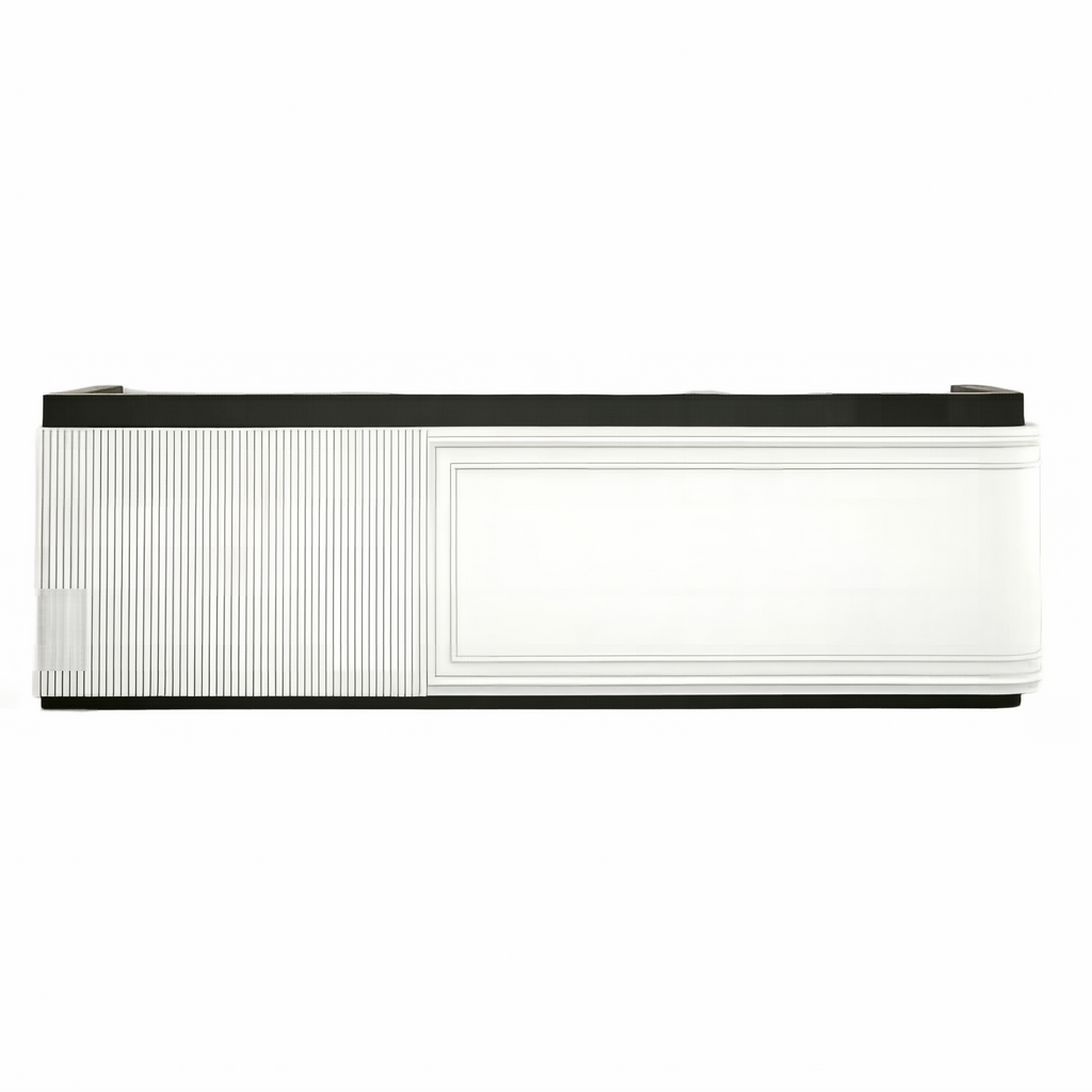 Designer Reception Desk with Panelled Curved Front