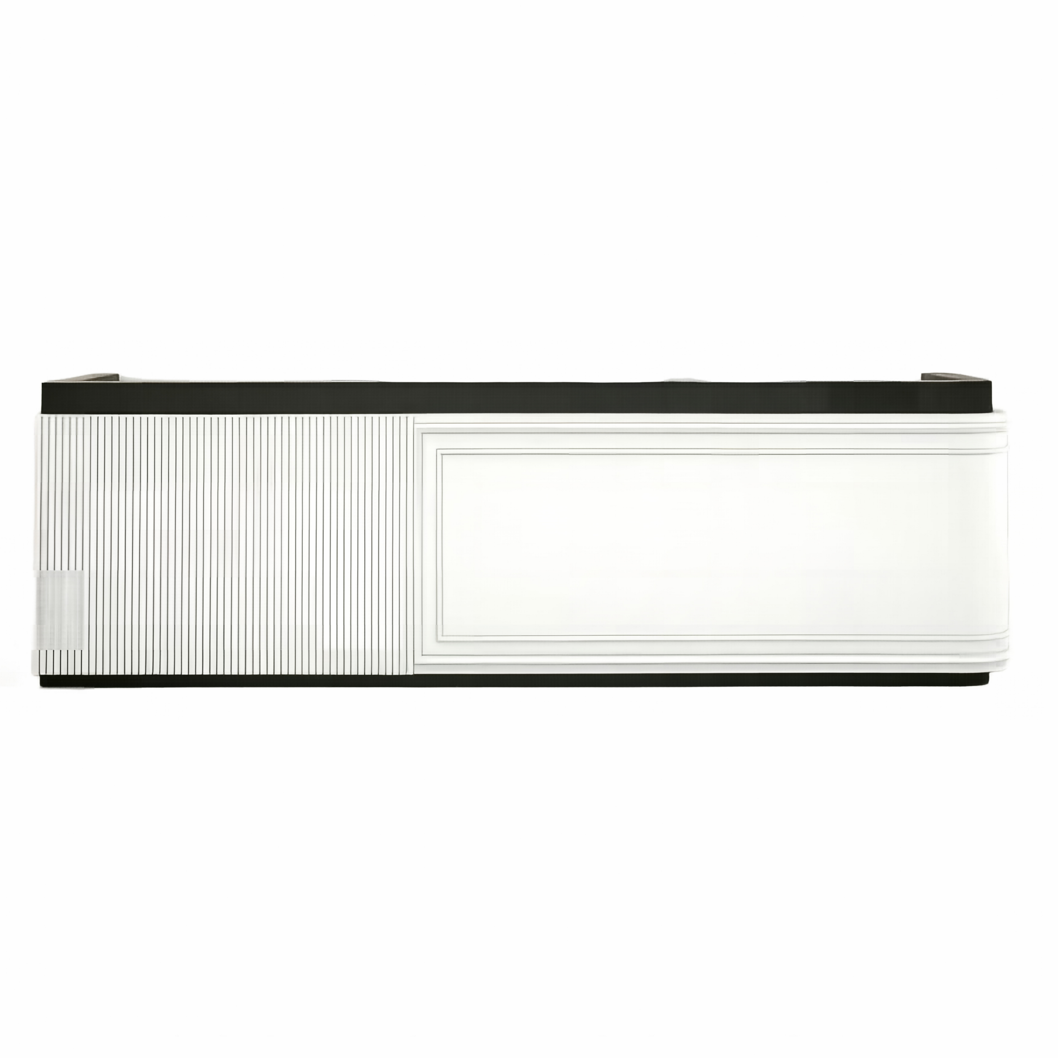 Designer Reception Desk with Panelled Curved Front