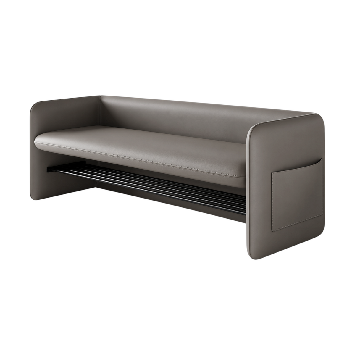 Modern Leather Shoe Storage Bench with Custom Size Options
