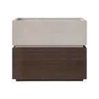 Contemporary Timber Bedside Cabinet with Raised Storage Tray