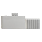 Modern Reception Desk with Natural Timber Slat Accents