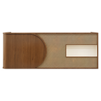 Curved Rattan Reception Desk with Display Shelf