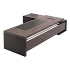 Urban Walnut Executive Desk with Storage