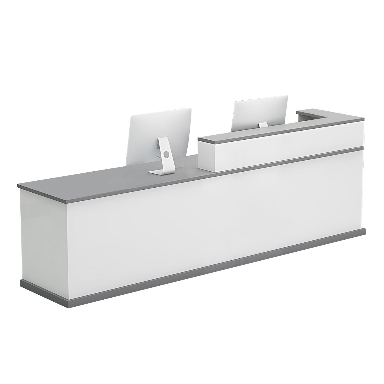 Commercial Reception Counter with Contemporary Design and Generous Workspace