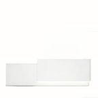Minimalist Curved Reception Counter with LED Base Lighting