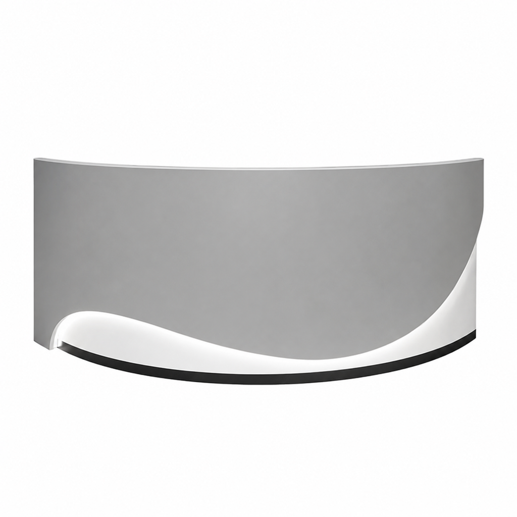 Modern Reception Desk with Storage, LED and Custom Logo