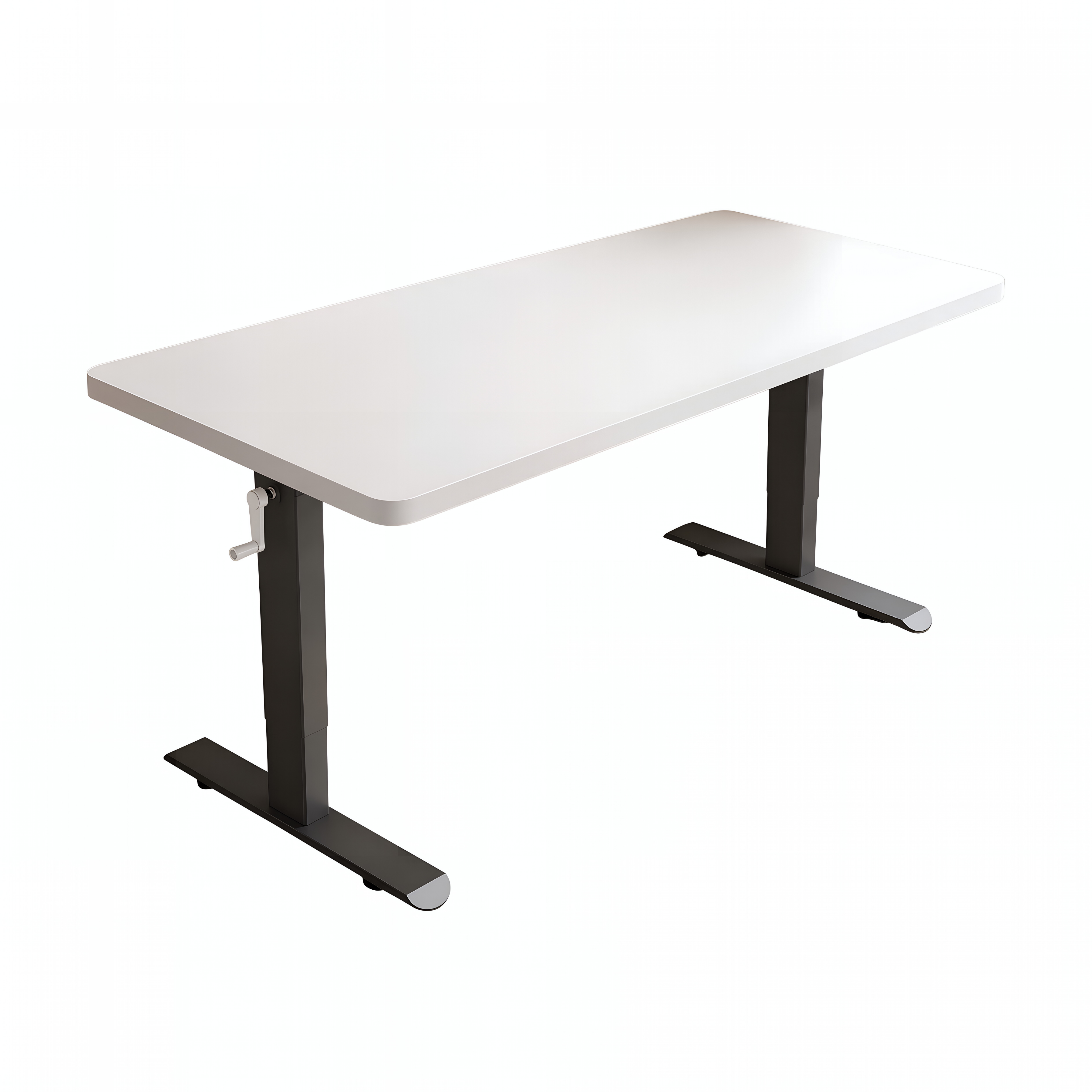 Adjustable Workstation Desk with Rounded Edges