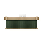 Designer Reception Desk with Timber Textured Finish